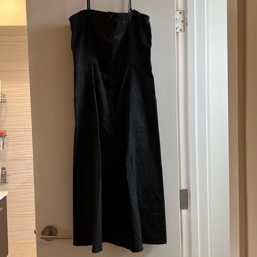 Theory Black Dress- Adjustable tube top/ spaghetti strap in size 2